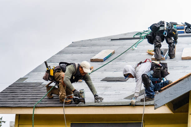 Professional Gutter Installation technician working in Stevensville, MT